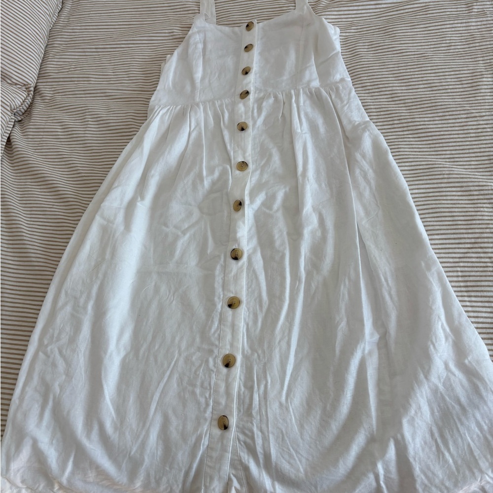 Gap White Button-Down Sundress